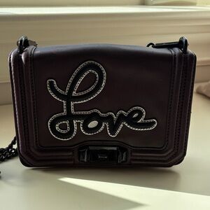 Rebecca Minkoff Dark Purple Love Crossbody Bag